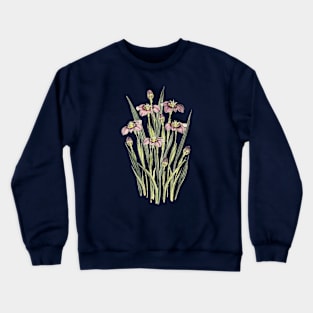 Purple Flowers Garden Crewneck Sweatshirt